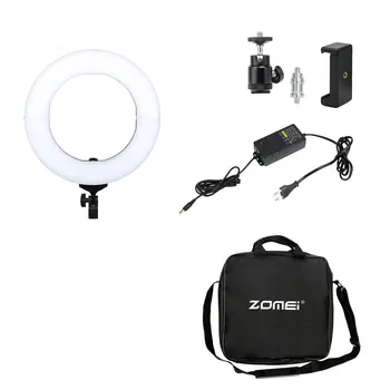 

ZOMEI Photography Lighting 14inch 18inch Video Photo Studio Kit LED Ring Light for Professional Camera 5500K EU Plug with Holder