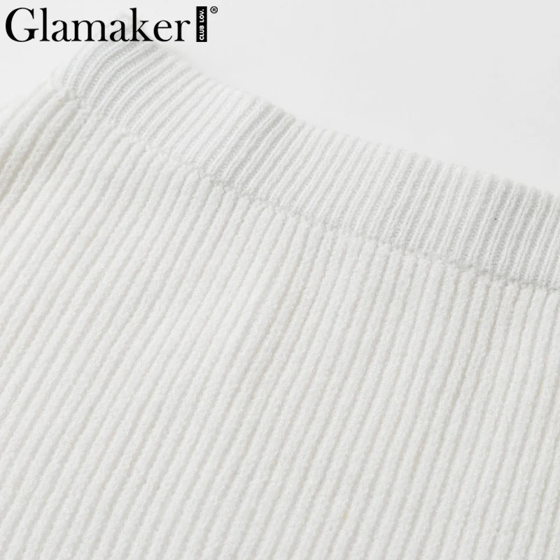White Elegant Knitted Sweater Midi Suit Two Piece Dress White Elegant Knitted Sweater Midi Suit Two Piece Dress