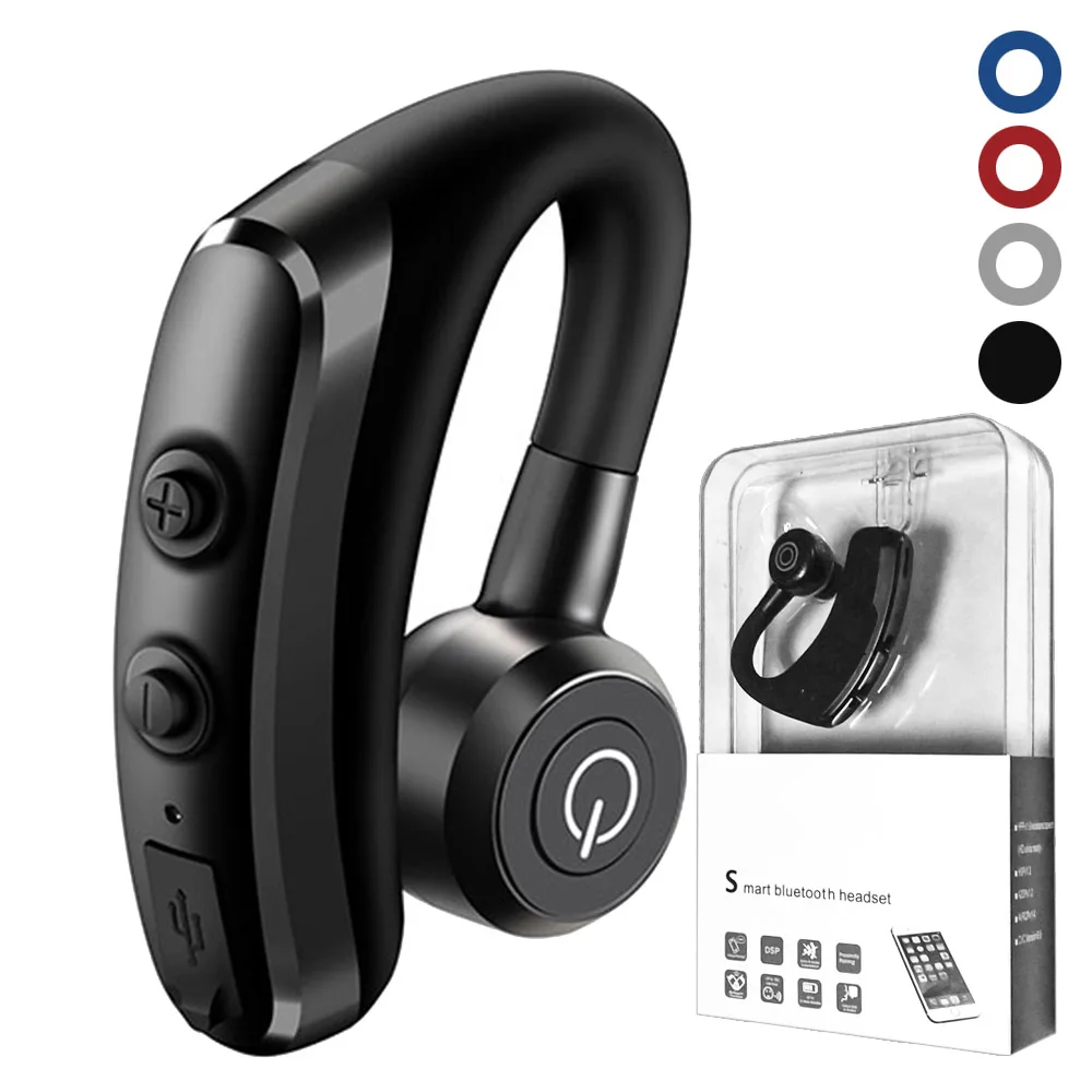 

Business Stereo wireless earbuds K5 Handsfree Bluetooth ear hook Earphones With Mic package for iphone samsung smartphone MP4 i7