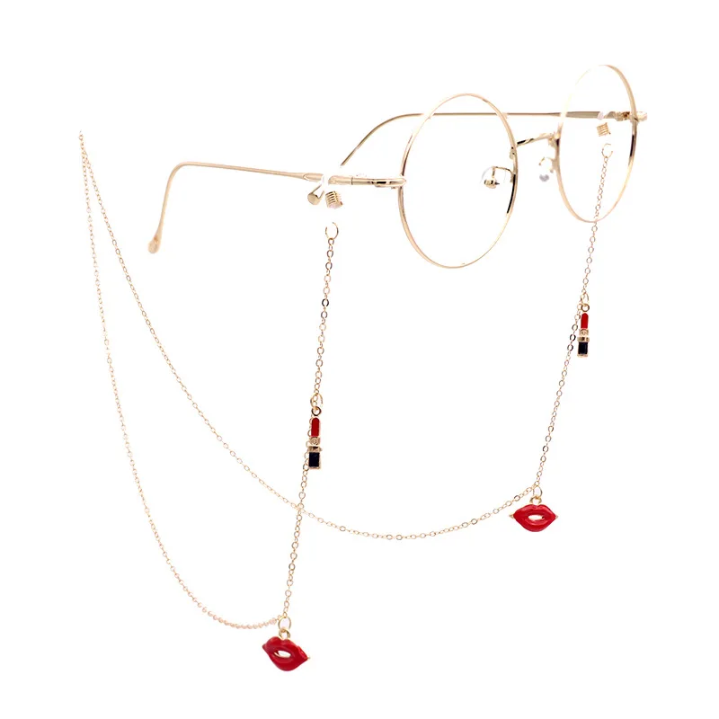 New Fashion Red Lipstick mouth Sunglasses Chain Women Reading Glasses Hanging Neck Chain Large Glasses Chain Eyeglass Strap
New Fashion Red Lipstick mouth Sunglasses Chain Women Reading Glasses Hanging Neck Chain Large Glasses Chain Eyeglass Strap