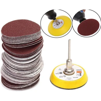 New 60Pcs 2'' 50mm Hook Loop Sander Backing Pad Shank 100-2000 Grit Sanding Disc Suitable For Smoothing Inside
New 60Pcs 2'' 50mm Hook Loop Sander Backing Pad Shank 100-2000 Grit Sanding Disc Suitable For Smoothing Inside