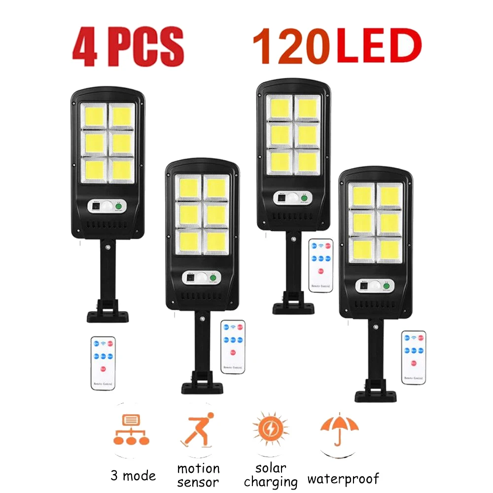 Outdoor Solar Motion Sensor remote 1-4pcs 48-128 LEDs wall Light waterproof 3 sides view Sensor Detection 3Working Mo floodlight
Outdoor Solar Motion Sensor remote 1-4pcs 48-128 LEDs wall Light waterproof 3 sides view Sensor Detection 3Working Mo floodlight