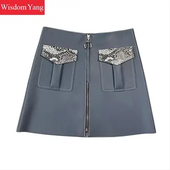 Autumn Sheep Skin Genuine Leather Mini Wrap Skirts Womens Sexy Snake ALine Ladies short Sexy Black Khaki Pencil Skirt Clothes
Autumn Sheep Skin Genuine Leather Mini Wrap Skirts Womens Sexy Snake ALine Ladies short Sexy Black Khaki Pencil Skirt Clothes