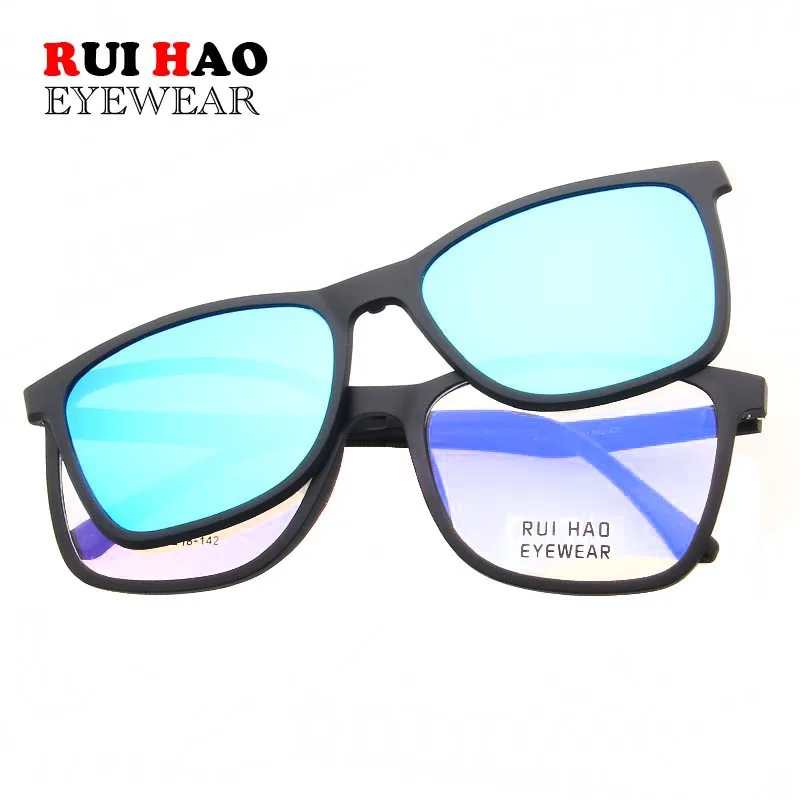 Optical Eyeglasses Frame and Clip on Sunglasses Polarized Retro Glasses Frame Design Rui Hao Eyewear Brand
Optical Eyeglasses Frame and Clip on Sunglasses Polarized Retro Glasses Frame Design Rui Hao Eyewear Brand