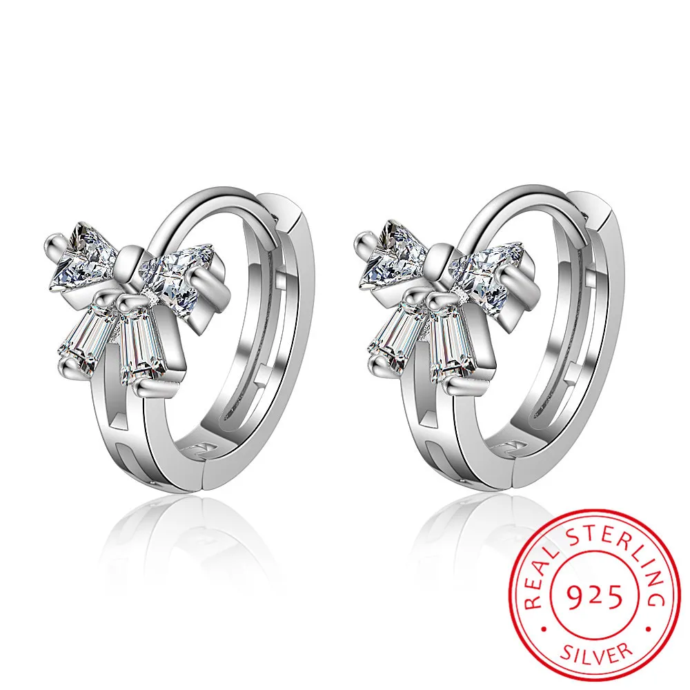 Cute 925 Sterling Silver Bow Knot CZ Circles Small Loops Huggie Hoop Earrings For Women Jewelry Kids Girls Aros Artes Ohrringe
Cute 925 Sterling Silver Bow Knot CZ Circles Small Loops Huggie Hoop Earrings For Women Jewelry Kids Girls Aros Artes Ohrringe