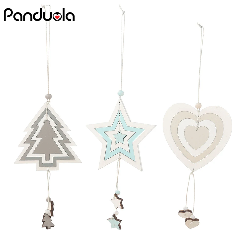 christmas wooden pendants ornaments kids gifts diy wood crafts