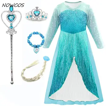 Baby Girls Dress For Princess Queen Elsa Cosplay Party Costume Summer Baby Birthday Children Fancy Vestidos Kids Girl Clothes
Baby Girls Dress For Princess Queen Elsa Cosplay Party Costume Summer Baby Birthday Children Fancy Vestidos Kids Girl Clothes