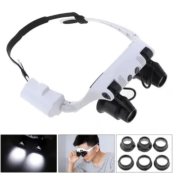 25X ABS Portable Adjustable Interchangeable Lens Headband Eyeglass Magnifier with LED Light and 8 Lens for Repairing
25X ABS Portable Adjustable Interchangeable Lens Headband Eyeglass Magnifier with LED Light and 8 Lens for Repairing