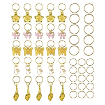 50Pcs/bag Gold Cat Butterfly Hair Ring Braid Dreadlocks Bead Hair Cuffs Dread Tube Charm Dreadlock Accessaries Extension
50Pcs/bag Gold Cat Butterfly Hair Ring Braid Dreadlocks Bead Hair Cuffs Dread Tube Charm Dreadlock Accessaries Extension
