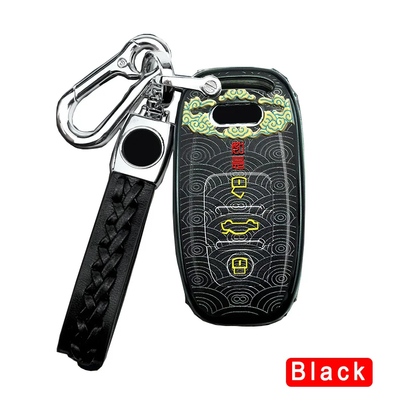 Soft TPU Key Case Cover For Audi A6L A8L Q5 A5 A4L A7 S7 Creative Chinese Style 3D Relief Painting Pattern Protect Shell Keyring
Soft TPU Key Case Cover For Audi A6L A8L Q5 A5 A4L A7 S7 Creative Chinese Style 3D Relief Painting Pattern Protect Shell Keyring