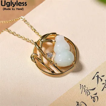 Uglyless Handmade Panda's Favorite Bamboo Pendants for Women Emerald Gourd Necklaces NO Chain Gold 925 Silver China Chic Jewelry
Uglyless Handmade Panda's Favorite Bamboo Pendants for Women Emerald Gourd Necklaces NO Chain Gold 925 Silver China Chic Jewelry