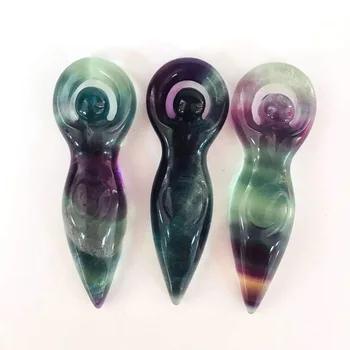 

Natural Rainbow Fluorite Quartz Goddess Hand Carved Polished Crystal Reiki Healing Stones Gemstones For Home Decoration XY