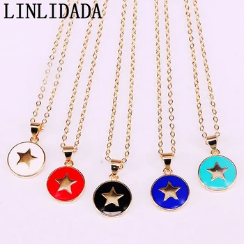 8Pcs Mix Color Enamel Round Star Jewelry Charms Pendant Brass Gold Chain Necklaces 
8Pcs Mix Color Enamel Round Star Jewelry Charms Pendant Brass Gold Chain Necklaces