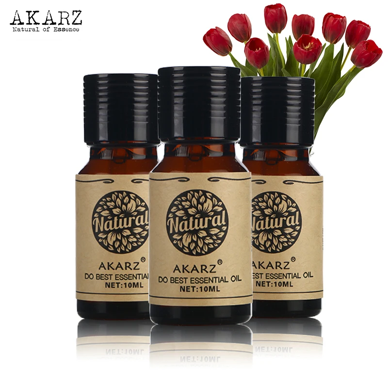 

AKARZ Jasmine Helichrysum Frangipani essential oil sets Top Brand For Skin Body Care Aromatherapy Massage Spa 10ml*3