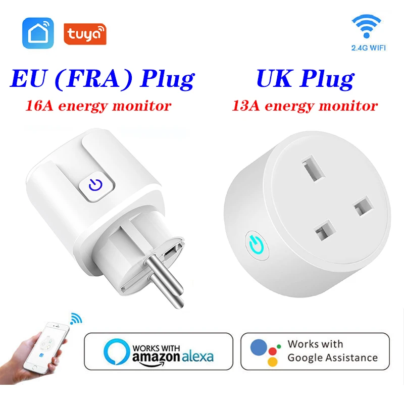 Wifi Smart socket mini Smart plug UK EU WiFi remote control with Alexa Google home Energy Monitor Tuya
Wifi Smart socket mini Smart plug UK EU WiFi remote control with Alexa Google home Energy Monitor Tuya