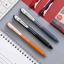 5 pièces/ensemble rétro stylos Gel de couleur foncée rétractable 0.5mm pointe Fine séchage rapide stylos noirs fournitures scolaires(China)