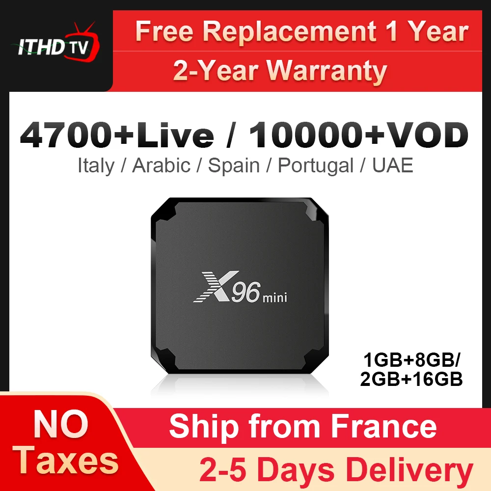 Italy IPTV Box X96mini Smart TV Box X96 mini Android 7.1 With Italia IPTV Subscription France Arabic Spain Portugal Africa IP TV
Italy IPTV Box X96mini Smart TV Box X96 mini Android 7.1 With Italia IPTV Subscription France Arabic Spain Portugal Africa IP TV