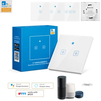 EWelink Wifi Smart Single Fire Wire Wall Light Switch 100-240V 86 Model 1/2/3Gang AC 50HZ Compatible with Alexa, Google Home
EWelink Wifi Smart Single Fire Wire Wall Light Switch 100-240V 86 Model 1/2/3Gang AC 50HZ Compatible with Alexa, Google Home
