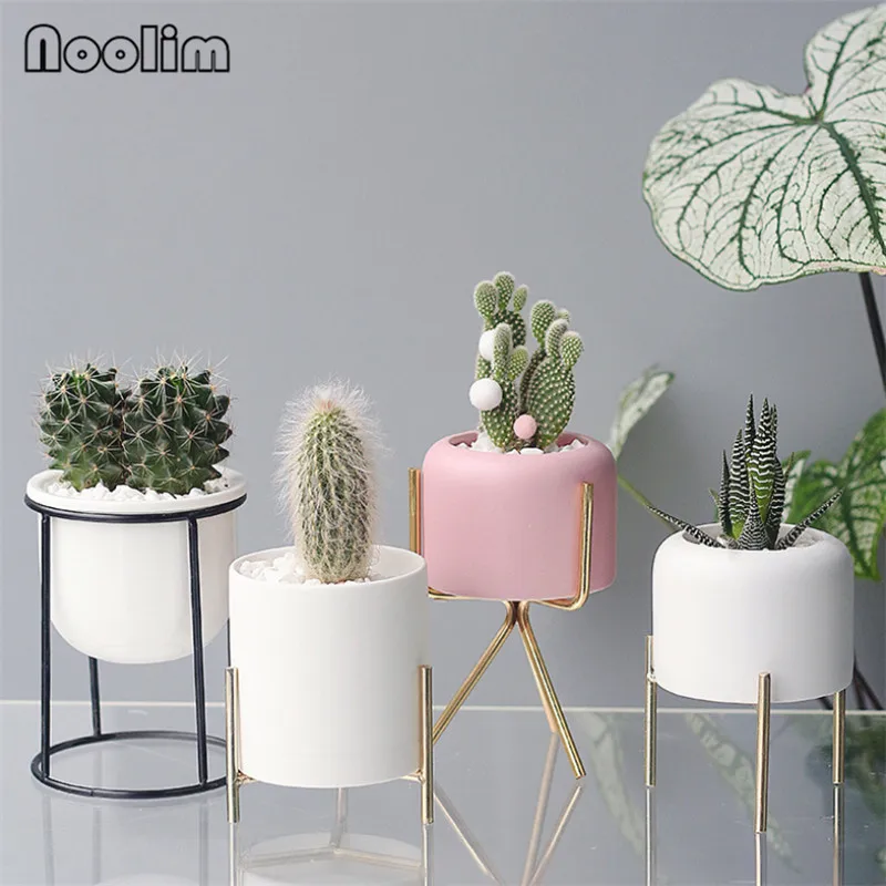 Nordic Flower Pot with Iron Stand Matte Succulents Cactus Planter Metal Bracket Office Tabletop Plants Container Home Decor
Nordic Flower Pot with Iron Stand Matte Succulents Cactus Planter Metal Bracket Office Tabletop Plants Container Home Decor