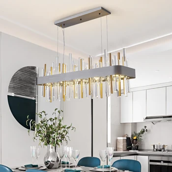 Rectangle crystal chandelier lighting dining room kitchen island indoor lighting living room brushed stainless steel hanglamp
Rectangle crystal chandelier lighting dining room kitchen island indoor lighting living room brushed stainless steel hanglamp