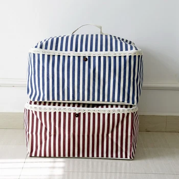 Foldable Storage Bag Stripe Pattern Clothes Blanket Quilt Closet Sweater Organizer Box Pouches Gadget Bag Creative Storage Bag
Foldable Storage Bag Stripe Pattern Clothes Blanket Quilt Closet Sweater Organizer Box Pouches Gadget Bag Creative Storage Bag