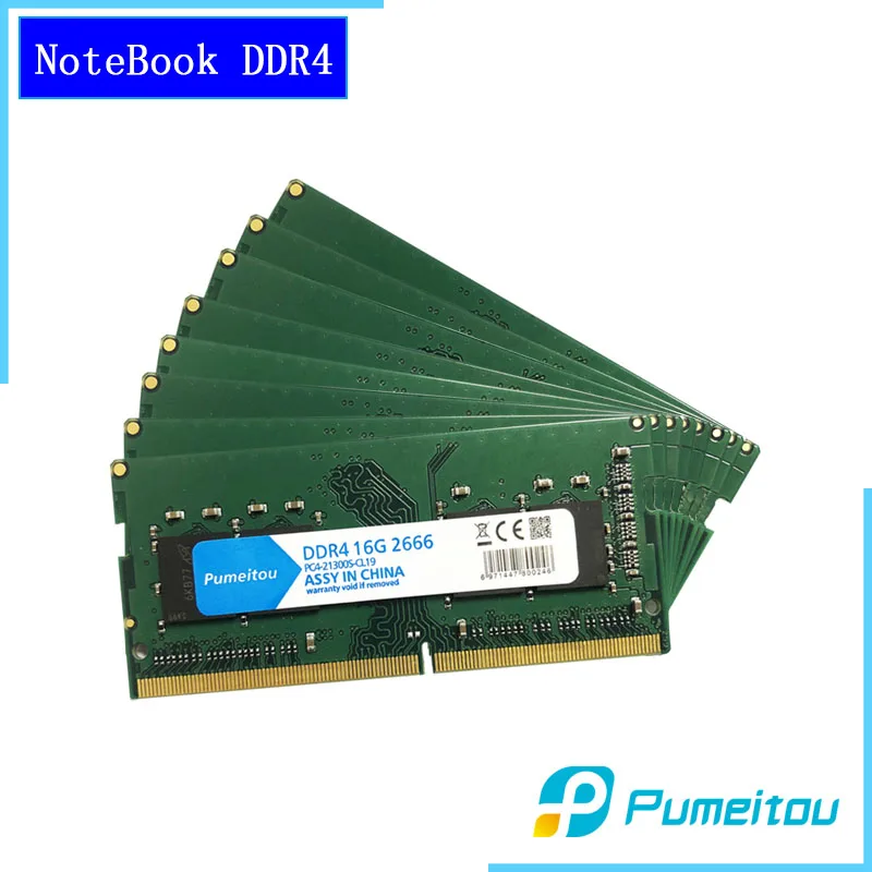 Фото Оперативная память Pumeitou для ноутбука с процессором Intel DDR4 4 ГБ 8 16 2133 2400 МГц 2666 pin 1 2