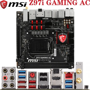 MSI Z97I GAMING-AC For LGA1150 4th/5th Intel Core/Pentium/Celeron DDR3 HDMI Wifi Mini-ITX LGA-1150 Z97 Desktop PC Motherboard
MSI Z97I GAMING-AC For LGA1150 4th/5th Intel Core/Pentium/Celeron DDR3 HDMI Wifi Mini-ITX LGA-1150 Z97 Desktop PC Motherboard