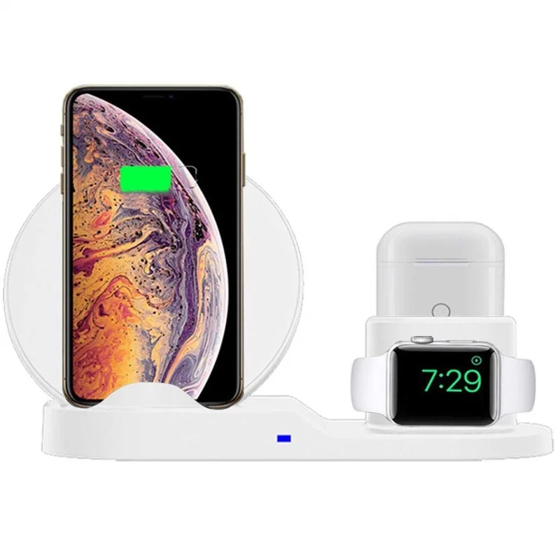 3 In 1 Fast Wireless Charger for Apple Watch iWatch 1 2 3 4 Airpods QI Wireless Charger Dock for iPhone XR XS MAX
3 In 1 Fast Wireless Charger for Apple Watch iWatch 1 2 3 4 Airpods QI Wireless Charger Dock for iPhone XR XS MAX