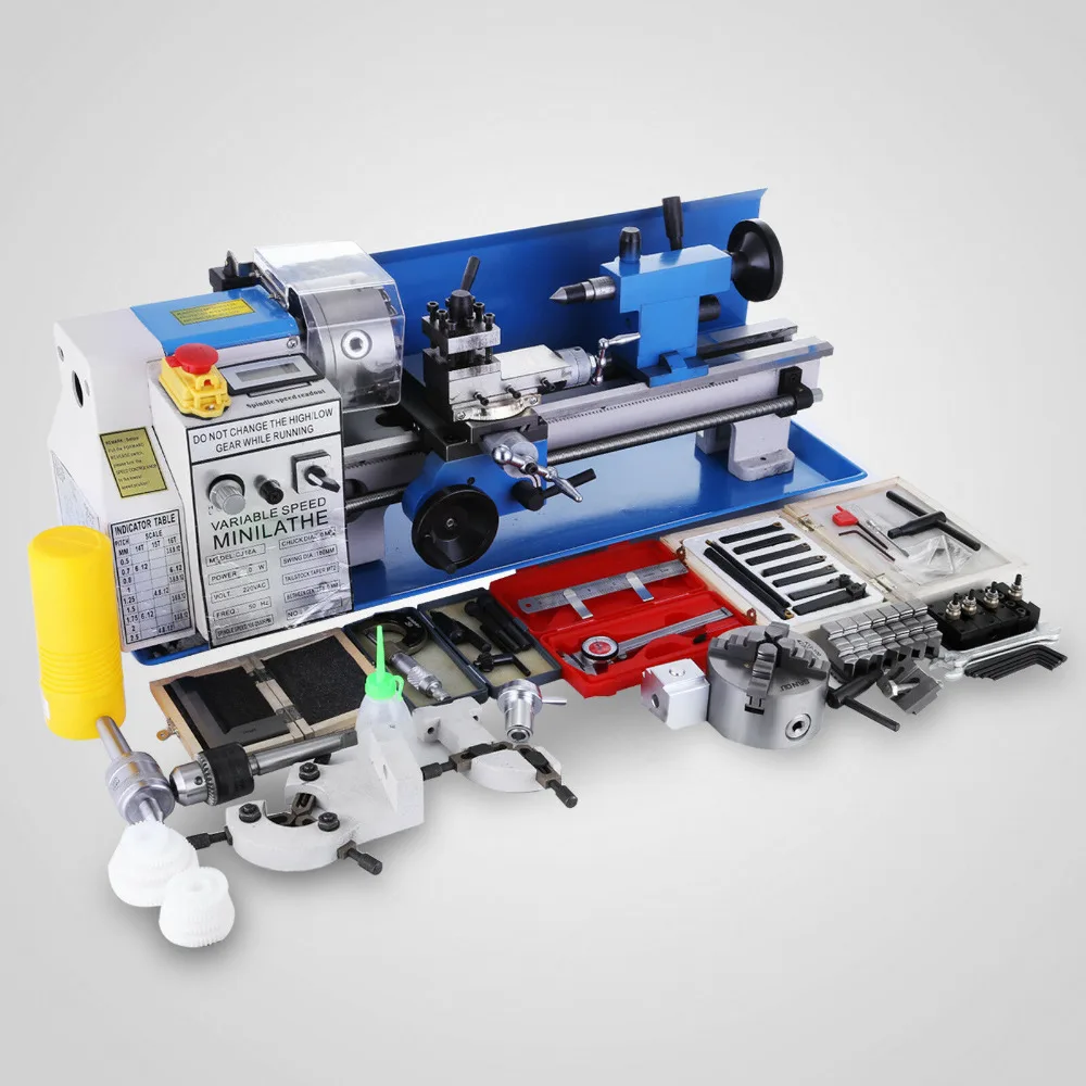 Digital 14" Steel Metal Working 550W Mini Lathe Machine 100mm Chuck 7x14 inch With Accessory Package | Инструменты