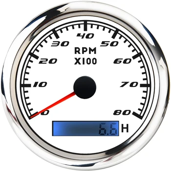 85MM Tacho Gauge with Hoursmeter 8000KMH Pulse Tachometer 8KRPM Speed Meter Odometer 0-99999.9H 316 SS Tachometers 2.5Inch
85MM Tacho Gauge with Hoursmeter 8000KMH Pulse Tachometer 8KRPM Speed Meter Odometer 0-99999.9H 316 SS Tachometers 2.5Inch