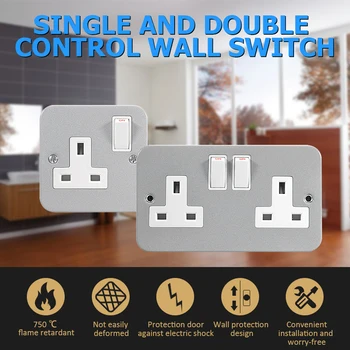 Wall Power Universal Socket Switched Outlet Portable Extension socket Power converter plug Adapter Single Double Control Tools
Wall Power Universal Socket Switched Outlet Portable Extension socket Power converter plug Adapter Single Double Control Tools