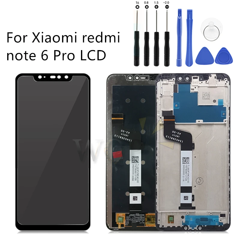 For Xiaomi Redmi Note 6 Pro LCD Display With Frame Touch Screen Replacement Digitizer Assembly Touch Screen Repair Parts
For Xiaomi Redmi Note 6 Pro LCD Display With Frame Touch Screen Replacement Digitizer Assembly Touch Screen Repair Parts