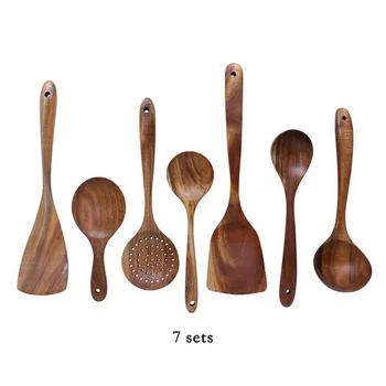 7PCS Kitchenware Set Teak Natural Wood Table Spoons Reusable Cookware Drinking Tools Kitchen Tool Non-stick Kitchen Accessories
7PCS Kitchenware Set Teak Natural Wood Table Spoons Reusable Cookware Drinking Tools Kitchen Tool Non-stick Kitchen Accessories
