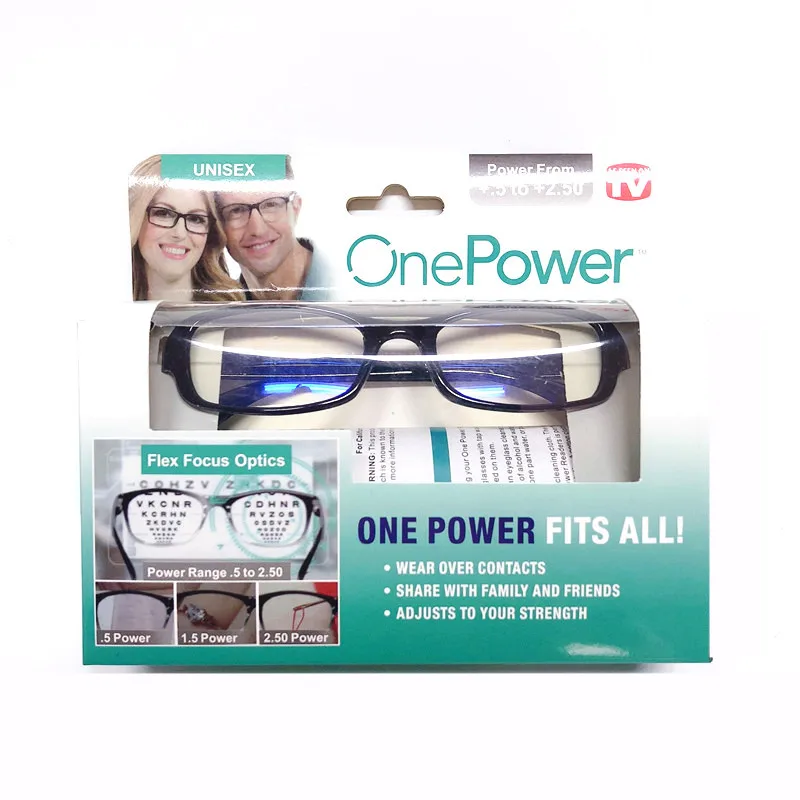 

2019 Newest Mulifocal One Power Readers High Quality Women Men Auto Adjusting Bifocal Reading Glasses +50 To +250 Freeshipping