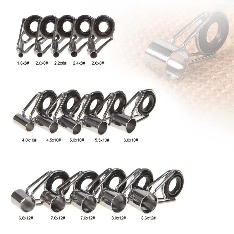 75Pcs 15 Sizes Fishing Rod Line Guide Ring Tips Set Top Eye Rings Line Repair Replacements spare parts for rods fish Repair Kit
75Pcs 15 Sizes Fishing Rod Line Guide Ring Tips Set Top Eye Rings Line Repair Replacements spare parts for rods fish Repair Kit