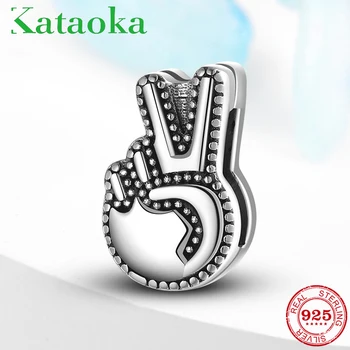 Victory sign clip beads 925 Sterling Silver Charm Clips fits Original Reflexion Bracelets Women DIY fine Jewelry Gifts
Victory sign clip beads 925 Sterling Silver Charm Clips fits Original Reflexion Bracelets Women DIY fine Jewelry Gifts