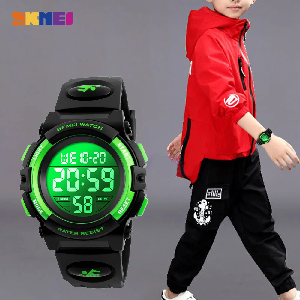 2020 SKMEI многофункциональные спортивные часы с хронографом Детские светодиодные