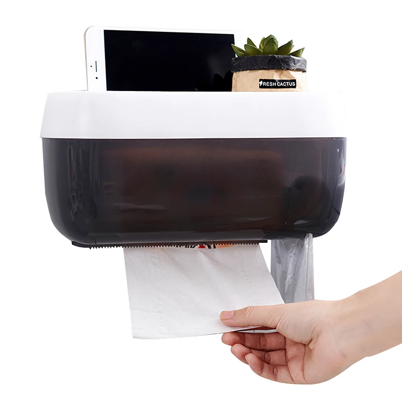 Creative Bathroom Tissue Dispenser Waterproof Toilet Paper Holder Roll Paper Storage Box Bathroom Paper Phone Holder Plastic
Creative Bathroom Tissue Dispenser Waterproof Toilet Paper Holder Roll Paper Storage Box Bathroom Paper Phone Holder Plastic