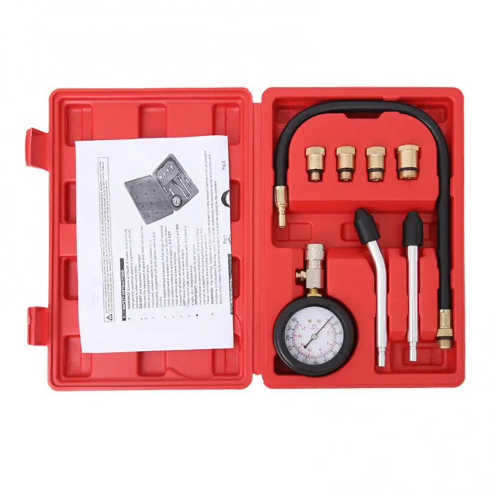 

8Pcs/Set Professional Automotive Car Motorcycle Petrol Engine Compression Tester Tools Kit Accessories Supplies Products