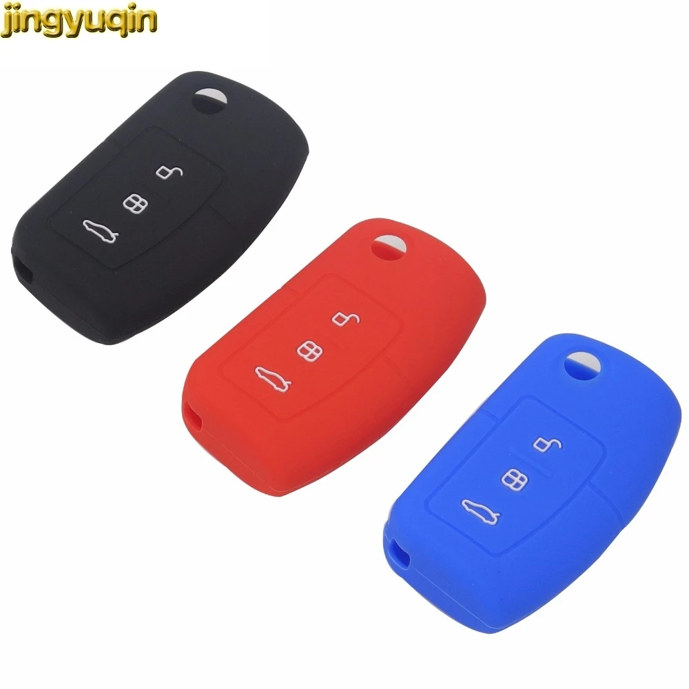 Jingyuqin Car Silicone Remote Key Fob Cover For Ford Focus Fiesta C Max Ka 3 Buttons No Logo
Jingyuqin Car Silicone Remote Key Fob Cover For Ford Focus Fiesta C Max Ka 3 Buttons No Logo