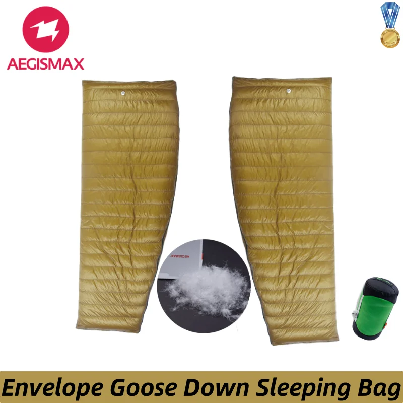 

AEGISMAX LIGHT Sleeping Bag Trapezoid Mummy Goose Down Sleeping Bag Splicable 15D Nylon Fabric 800FP Spring and Autumn Warm