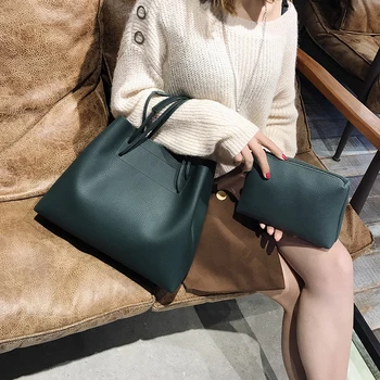 2 Piece Set Women Bag 2020 Solid Color Simple Large-capacity Handbag New Temperament Wild Lady's Shoulder Bag Brown Black
2 Piece Set Women Bag 2020 Solid Color Simple Large-capacity Handbag New Temperament Wild Lady's Shoulder Bag Brown Black