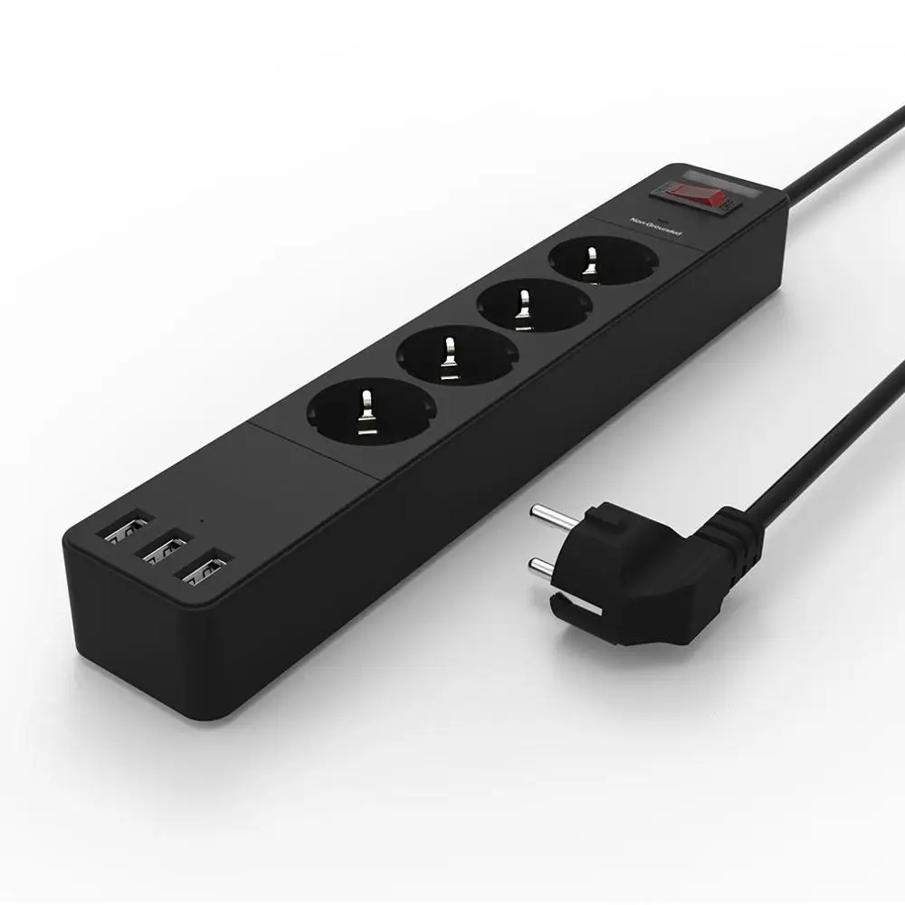 

Smart USB Power Strip Socket EU Plug 4 Outlet 3 Port USB Charger Phone Tablet Charger Adapter For Home