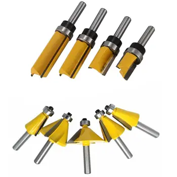 4Pc 8mm Shank Template Trim Hinge Mortising Router Bit Straight End Mill with 5Pcs/Set 8mm Shank Chamfer Router Bit
4Pc 8mm Shank Template Trim Hinge Mortising Router Bit Straight End Mill with 5Pcs/Set 8mm Shank Chamfer Router Bit