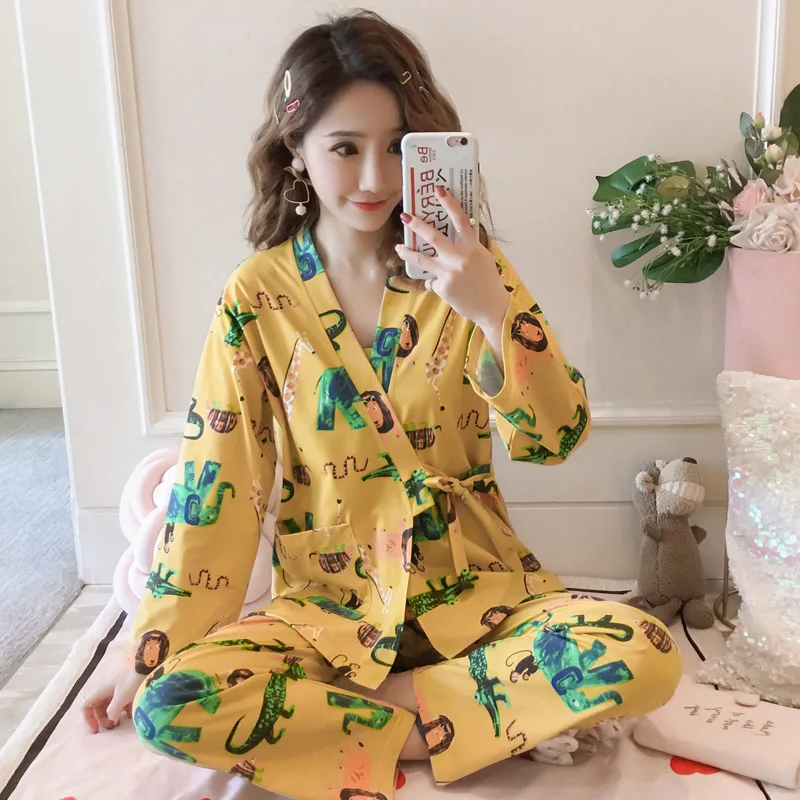 Spring New Style Japanese Style Kimono Pajamas Women's Spring And Autumn Long Sleeve Homewear Set 200g Qmilch
Spring New Style Japanese Style Kimono Pajamas Women's Spring And Autumn Long Sleeve Homewear Set 200g Qmilch