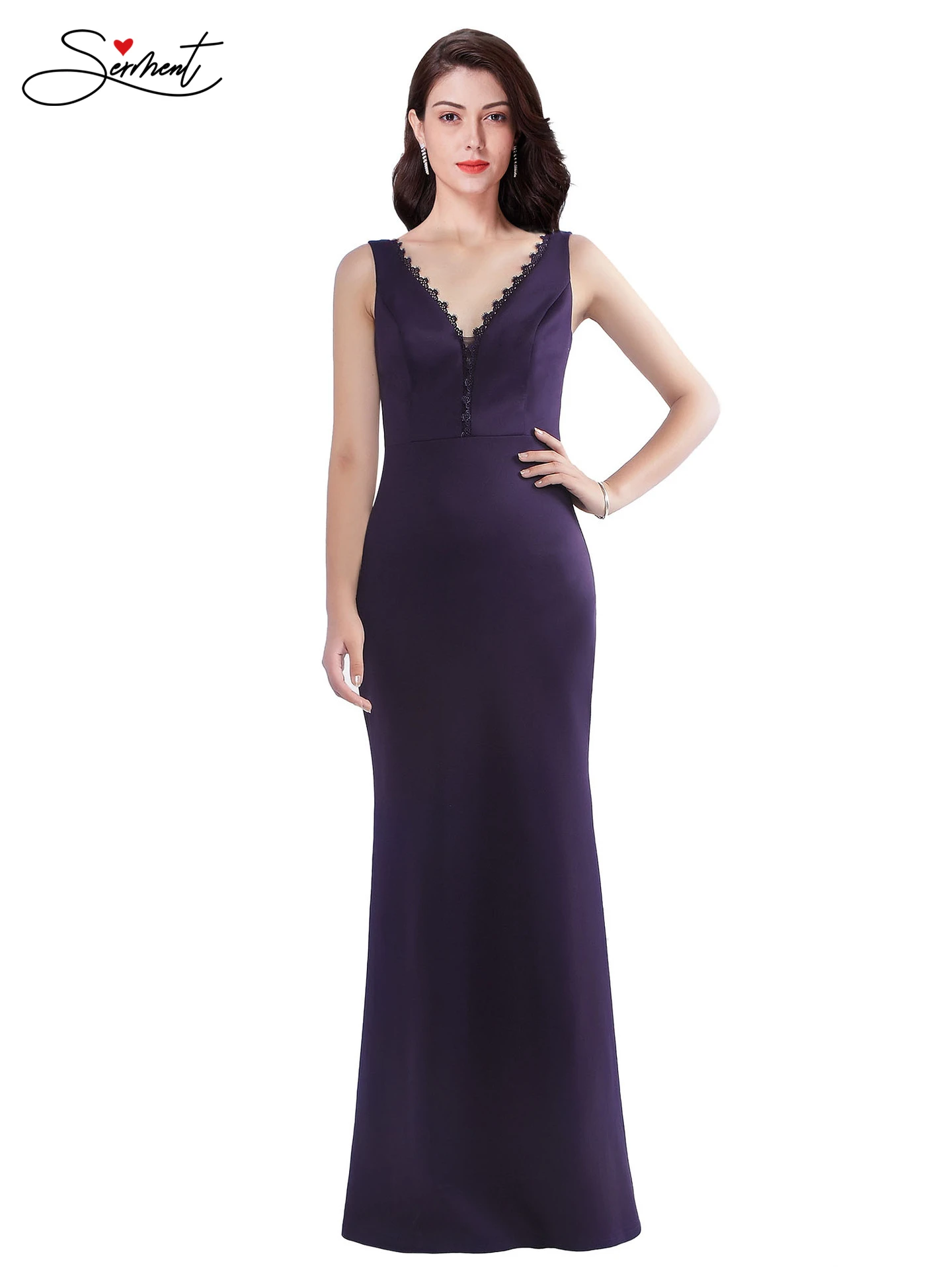 Elegant Woman Evening Gown Elegant Satin Banquet Dress Sexy Deep V Long Slim Evening Dress Suitable for Formal Parties
Elegant Woman Evening Gown Elegant Satin Banquet Dress Sexy Deep V Long Slim Evening Dress Suitable for Formal Parties