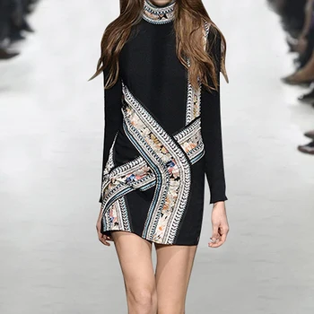 Runway Designer Bohemian Retro Print Long Sleeve Temperament Slim Women'S Mini Dress Spring And Summer High Quality Stitching
Runway Designer Bohemian Retro Print Long Sleeve Temperament Slim Women'S Mini Dress Spring And Summer High Quality Stitching