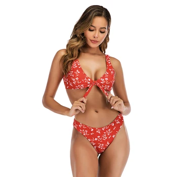 Womens sexy bikini Flower Printed Padded Front Knot Bikini Set Push up bathing suit Two piece swimming suit 2020 mujer biquini
Womens sexy bikini Flower Printed Padded Front Knot Bikini Set Push up bathing suit Two piece swimming suit 2020 mujer biquini
