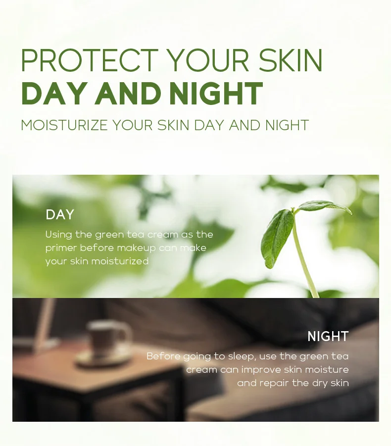 LAIKOU Green Tea Essence Facial Cream Anti Acne Oil-control Smoothing Skin Shrink Pores Whitening Moisturizing nourishing Cream 23 Hd33a406ba2a44e13a68ee70f4ad67c41C