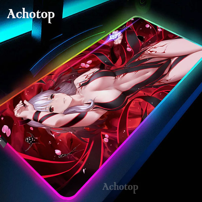 

Gaming Mouse Pad RGB Anime Sexy Girl Computer Mouse Pad Large Gaming Mousepad XL Mouse Pads Otaku PC Gamer 900x400 Desk Mat Pads